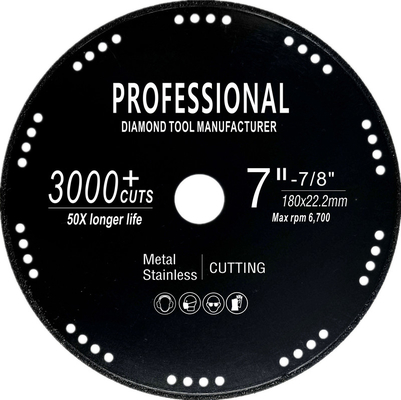 180mm Stainless steel cutting disc diamond saw blade durable 3000cuts