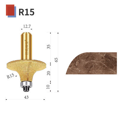 Diamond vacuum brazed tool R5/R8/R10/R15/R18 engraving stone marble granite