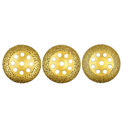 125mm Tungsten steel carbide grinding wheel vacuum brazed wood marble cutting tool