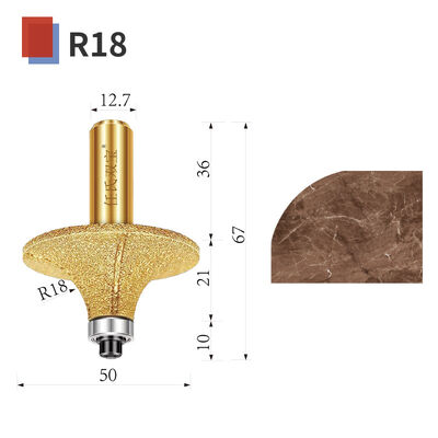 Diamond vacuum brazed tool R5/R8/R10/R15/R18 engraving stone marble granite